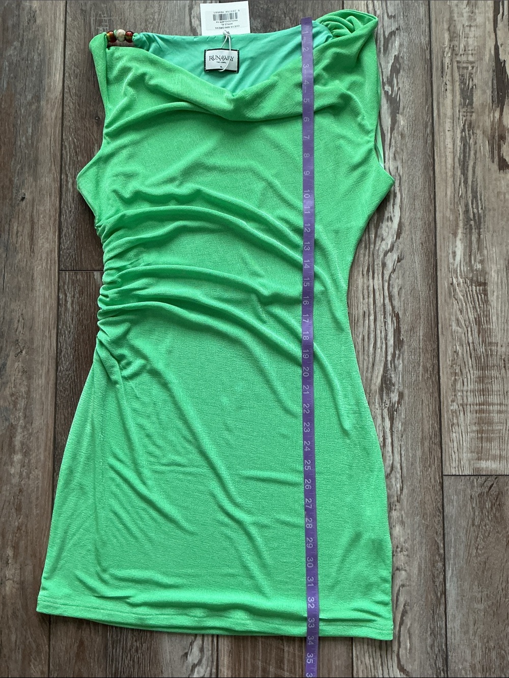 NWT Runaway the Label Women's Odeya Mini Dress Green Apple XL - Picture 9 of 9